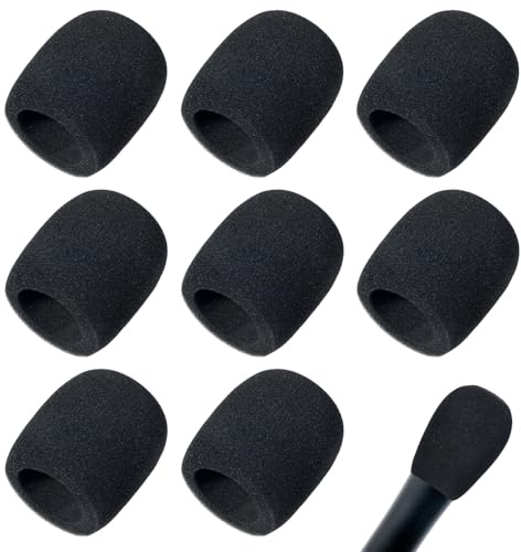 IANFAN 9 Stück Groβe Mikrofon Windschutz, Popschutz Mikrofon Schwamm Mikrofonabdeckung Waschbarer Windschutz für Handmikrofone Mic Foam Cover für KTV Familienfeier