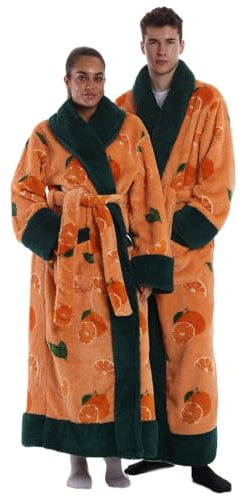Gegeryozer Unisex Bademantel Super Soft Flanell - Kuscheliger Morgenmantel für Sauna & Zuhause | Universalgröße Damen Herren | Schnelltrocknend mit Vielfältigen Designs