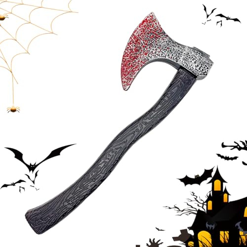 Zahoken Accesorios De Cosplay | Hacha De Batalla Para Cosplay Terrorífico,Decoración Espeluznante Temática Para Hombres Mujeres Adolescentes Y Casa Encantada