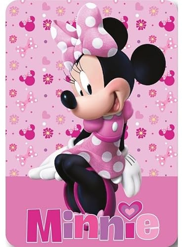 ILS I LOVE SHOPPING Coperta Plaid Morbida e Calda 100x140cm per Bambini Pile con stampa per MINNIE MOUSE Topolina