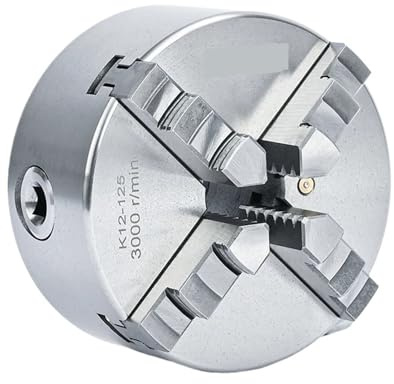 Drehfutter 125-mm-Drehbankfutter, 4-Backen-Spiralfutter K12-125, Metall, Mini, manuell