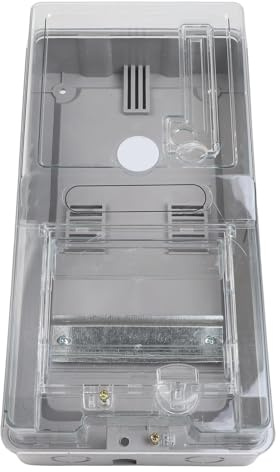 FUBESK Boîtier de compteur PC monophasé transparent à 6 circuits pour maison, école, appartement et usage commercial, étanchéité IP20, 330 x 170 x 100 mm