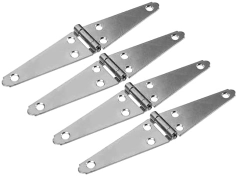 HOMSFOU 4 Stück Extra Schwere 4 zoll Torbänder aus Verzinktem Stahl für Holzzäune Schuppentüren und Gartentore Hochbelastbare Torscharniere mit Montageschrauben Universelle Torbeschläge