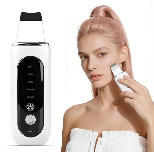 BRICH Ultraschall Hautreiniger - Skin Scrubber & Porenreiniger Gesicht | Mitesserentferner mit 40kHz, IPX7 Wasserdicht & EMS Mikrostrom für Tiefenreinigung