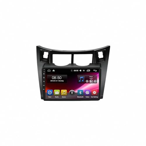 2 Din Touchscreen Stereo per Toyota Yaris Fascia 2005-2012 Schermo Ips Touch Screen con Wireless Carplay Android Wifi, Telecamera Posteriore Fm/Rds Mirror, 8 Nucleo 4G+64G