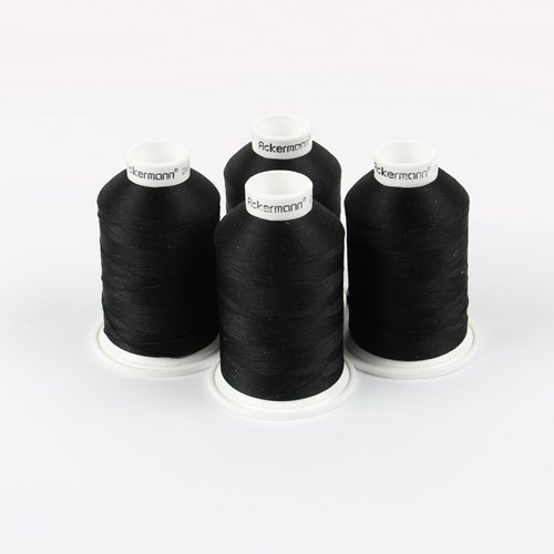 Ackermann 4X 1000m Bauschgarn NÄHGARN, Stärke 120, Qualitätsgarn für Overlock- und Coverlock-Nähmaschinen (5999)