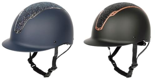 netproshop Verstellbarer Design Sicherheits Reithelm Gr. 51-55cm, 55-57cm, 57-59cm, Auswahl, Groesse:M-L, Farbe:Blau