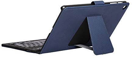 Silver HT - Funda con Teclado Bluetooth para Tablet Samsung Tab A 2019 de 10,1 (T510/T515) con función Soporte y Altos Acabados. Color: Azul Marino