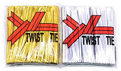 YQ YUE Qin Insgesamt 1400 Stück Twist Ties Gefrierbeutel Verschlüsse | Metallischen Bindebaender Tütenclips Verschluss Beutelverschluss für Gefrierbeutel（Silber und Gold）