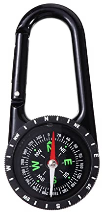 BESPORTBLE Kompass Karabiner: Compass Tragbarer Camping Orientierungslaufkompass Wanderkompass mit Hakenring Multifunktionskompass zum Campingnavigation