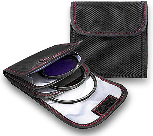 Tbrand Filter Case, 2PCS 3-Pocket Camera Lens Filter Carry Case Professional Photography Filter Holder Belt Bag Pouch Water-Resistant and Dustproof Design for 25mm-82mm Filters