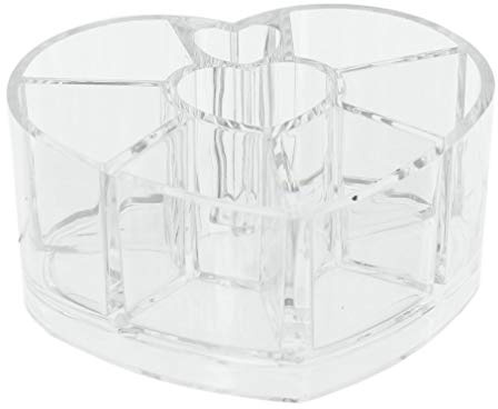 Kosmetik-Organizer Make-up-Organizer, Sortierkasten für Beautyprodukte, transparent (9,2 x 9,2 x 6,5 cm Herzform)