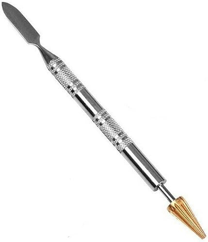 Bolígrafo de tinte para bordes de cuero - Tratamiento de bordes, rodillo de pintura de doble propósito, barra de pegamento, herramienta de bandas de acero inoxidable, 128 mm