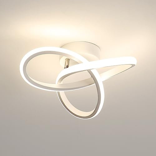 Comely Plafoniera LED, 22 W Lampada da Soffitto Moderna, 4500 K 2500 lm Plafoniere Design Fiore, Lampadario Acrilico Bianca per Cucina Bagno Camera da Letto Balcone Corridoio