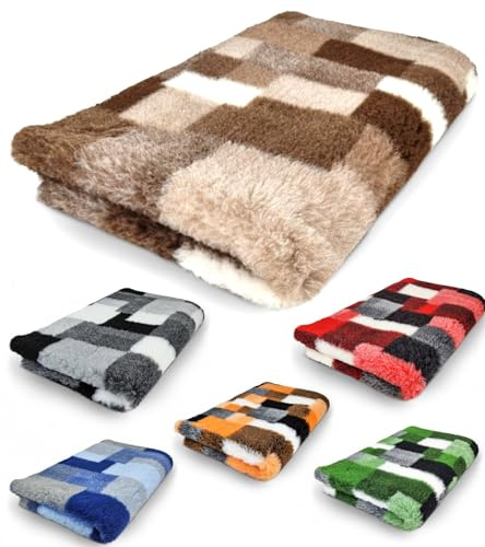 elropet Hundematte für kleine Hunde & große Hunde/Premium 30mm vetbed höchste Qualitätsstufe/Hundedecke S/M/L (L 160cm X 100cm, Diamond Orange)