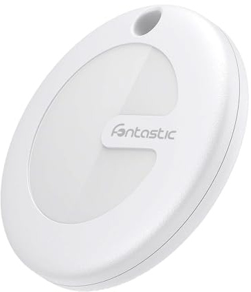 Fontastic FonTag Smart Finder – Schlüsselfinder mit App iOS kompatibel, Bluetooth Tracker inkl. Alarm-Funktion, Peilsender Mini, Schlüssel Tracker wetterfest (Schlüsselfinder Weiß)