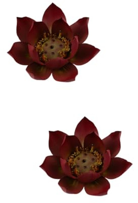 Zerodeko 2 Piezas Quemador De Incienso En Espiral Porta Incienso De Loto Decoración De Cerámica Rojo-Violeta Hecho A Mano S Decoración del Hogar