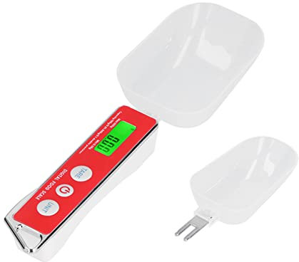 Digital Spoon Scale,Weighing Spoon Scale 500g / 0.1g High Precision Household Portable Stainless Steel Kitchen Baking Scale,for Flour Tea Spices (Red)