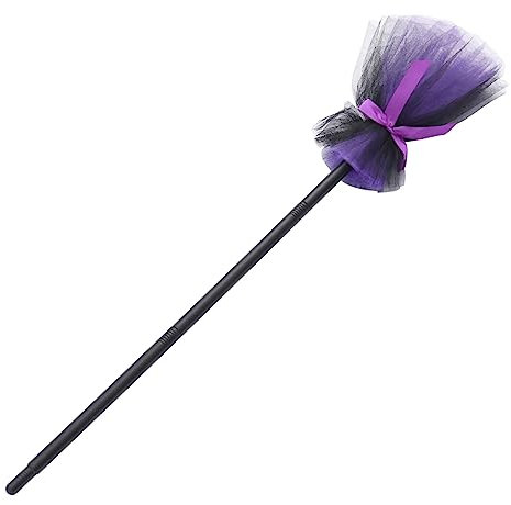 JOINPAYA 1pc Witch Broom Halloween Prop Broomstick for Costume Parties Cosplay and Stage Essential Accessory for Witch Dress-up