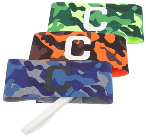 INOOMP 3stücke Kapitänsbinden Fußball Armbinden Strapazierfähige Und Tragbare Arm Binden Für Team Sport Mit Camouflage-design Für Professionelle Spiele