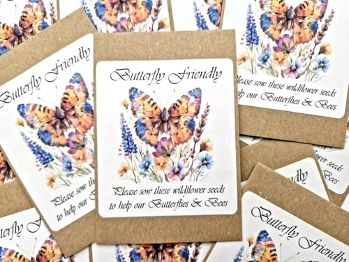 Wildflower Throw & Grow Seeds Mix ECO Friendly Bee Friendly Party Bags Favours 2.5g perpack (24)