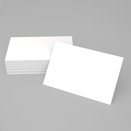 Thick White Card 5 x 7 Plain Postcards Pack of 25 Blank Postcards 300gsm for Schools, Business, Multi Purpose Cards Papa Prints