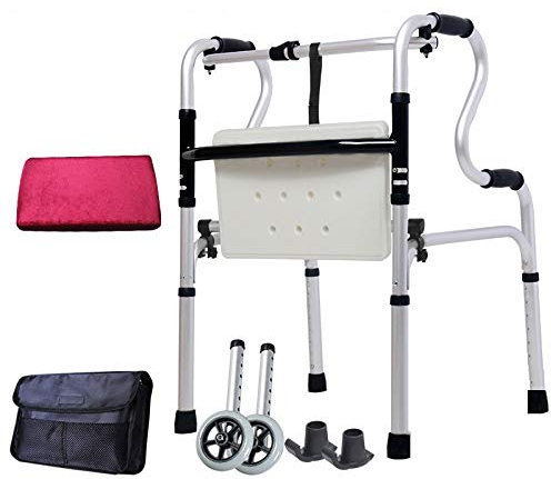 Andador para Ancianos Sin Ruedas, Andador Plegable Y Ligero para Mayores, Caminador Regulable En Altura, Más Silencioso, Más Fuerte, Más Duradero (B Walker)