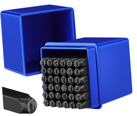 Uonlytech Teiliges Metall Stempel Präzises Zahlen Und Buchstaben Punch Kit Für Gravuren Metallmarkierung Vielseitig Für Handwerk Schmuckherstellung Industrie Und Holzarbeiten