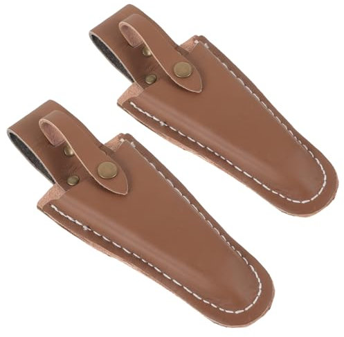 Funda de Cuero para Tijeras de Podar, Bolsa Protectora Portátil 2 Piezas