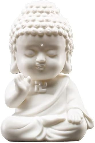 Buddha Statuen Statue Keramik Gebet Guanyin Buddha Statue Skulpturhandwerk weiße Porzellan Skulptur Keramik Figur Dekoration Wohnkultur Buddha Geschenk, weiß, b