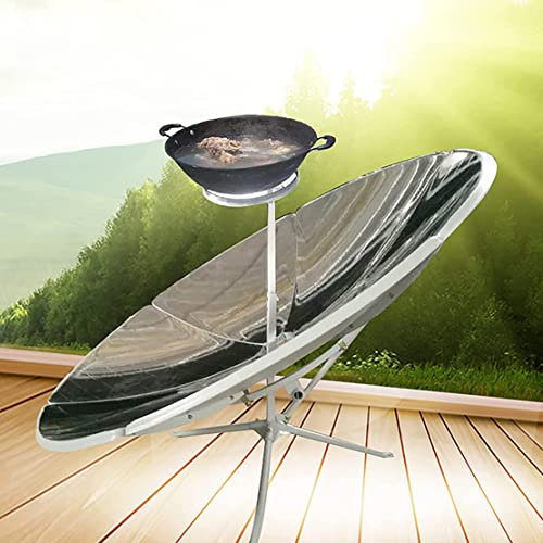 YXFAZPP Cuiseur Solaire parabolique Portable, Four Solaire à Concentration de Camping en Plein air, température de Mise au Point : 700-1000 °C, adapté pour Le Pique-, Le Camping, Les Voyages