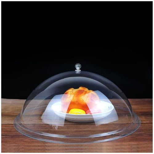 Pellicola trasparente trasparente antipolvere per la conservazione degli alimenti, forma rotonda, 47,5 x 19,5 cm, accessorio da cucina ideale per mantenere il cibo fresco e protetto, riutilizzabile e