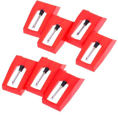 Uonlytech Puntine per Giradischi in Vinile 7 Pezzi, Ago di Ricambio per Fonografo Tecnologia Piezoelettrica, Stilo Sostitutivo per Appassionati di Audio Vinile