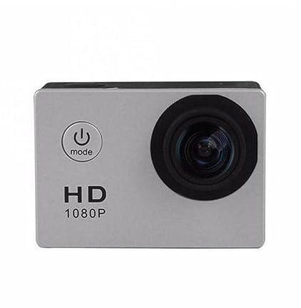 YFDGD Mini Action Camera Display da 2 pollici Fotocamera subacquea impermeabile for registrazione video sportiva Cattura Facilmente Momenti Mozzafiato(Silver)