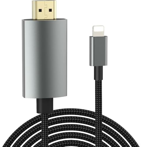 KQLHLHDYZ Adaptador de cable HDMI para i-Phone a TV, 1080P Light-ning a Digital AV, conector de pantalla de sincronización para i-Phone a monitor de proyector de TV