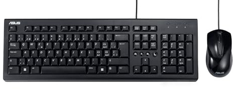 ASUS U2000 Wired Keyboard and Mouse Bundle - Black