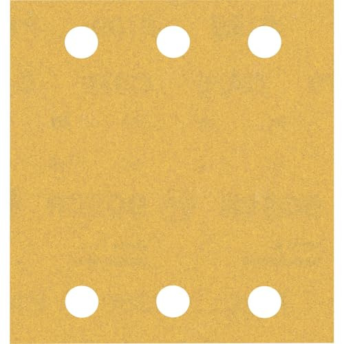 Bosch 10x Feuilles abrasives EXPERT C470 à 6 trous (pour Peinture sur bois, Bois dur, Ø 115x107 mm, Grain 180, Professional Accessoire Ponceuse excentrique)