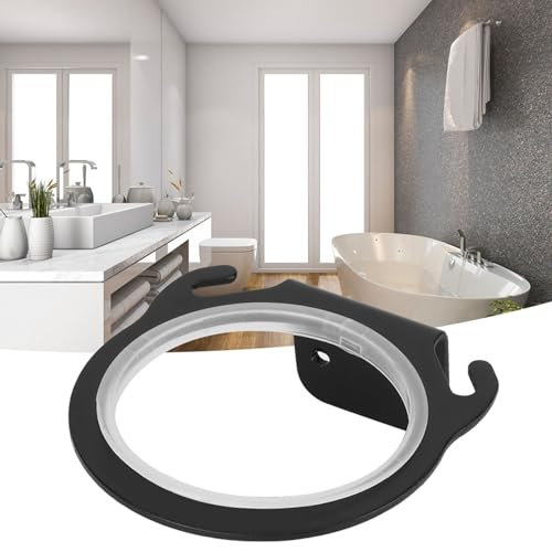 Garosa Space Aluminum Wall Mounted Hair Dryer Holder Rack Hanger Organizer Perforated Installation Hairdryer Shelf Save Space Home Bathroom Bedroom Black,rack