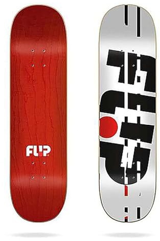 Jart Odyssey Glitch White 8.125x31.53 Flip Deck Skateboard, Erwachsene, Unisex, Mehrfarbig (Mehrfarbig), Einheitsgröße