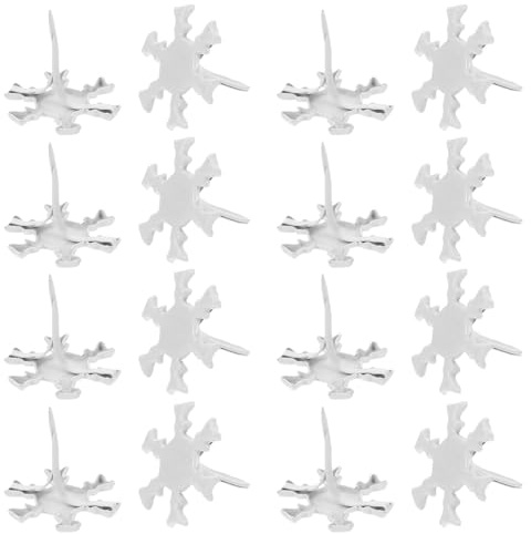VILLFUL 300 Pezzi Mini Snowflake Brads Fermagli in Metallo Punte per Scrapbook e Progetti DIY Natalizi Piccoli Fermacarte Decorativi per Artigianato e attività Scolastiche