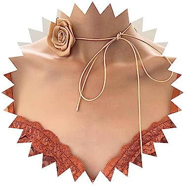 Wendalern Gothic Blumen Choker Halskette Vintage Schwarze Rose Blumenkragen Halskette Langes Band Blumenschnürhalskette Dünnes Band Fliege Choker Halskette Cosplay Kostümschmuck für Frauen Mädchen