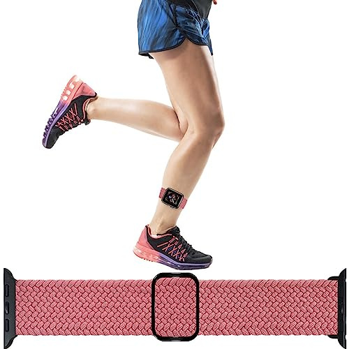 JEMACHE Arm/Ankle Watch Band for Apple Watch 49/46/45/44mm, 42/41/40mm iWatch Series 11 10 9 8 7 6 5 4 SE Ultra 3 2 1, Stretchy Sport Unisex Armband/Ankleband