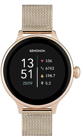 Sekonda Connect Smart Watch 40mm with Rose Gold Stainless Steel Strap 40625