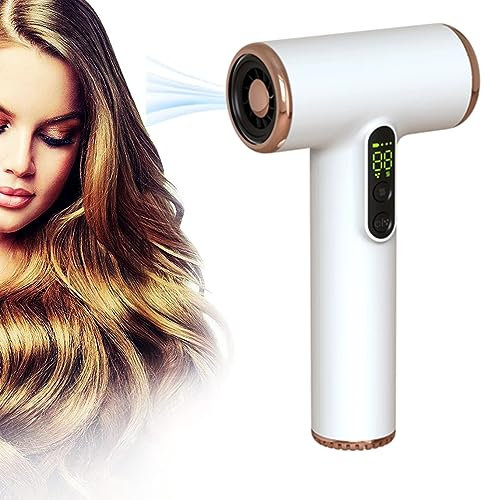 WTTTTW Secador de Pelo inalámbrico, Secador de Pelo Recargable USB Tipo C, Secador de Pelo inalámbrico, Secador de Pelo inalámbrico, Secador de Pelo con batería de 15000 mAh