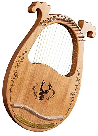 16-saitige Lyra-Harfe aus Holz mit Stimmschlüssel, 3 Plektren, Saiteninstrumente, Lyra – Harfe für Anfänger