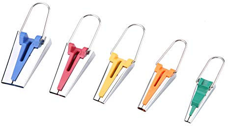 Schrägbandformer, Nähzubehör, Nähset, Stoffbandformer, Werkzeugset, Nähen, Quilten, Schrägbandformer-Set mit 5 Verschiedenen Größen Zum Nähen und Quilten von Stoffen