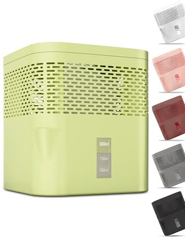 BonAura Deumidificatore senza corrente – Deumidificatore per cantina, bagno ecc. – Confezione di ricarica per umidificatore da 450 g inclusa – Deumidificatore e deumidificatore granulato nel set