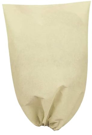 MagiDeal Housses pour Plantes Protection Contre Le Gel Tente de Protection pour Plantes Protection Non tissée pour Fleurs Protection hivernale des Plantes Pot, Jaune 0.8x1