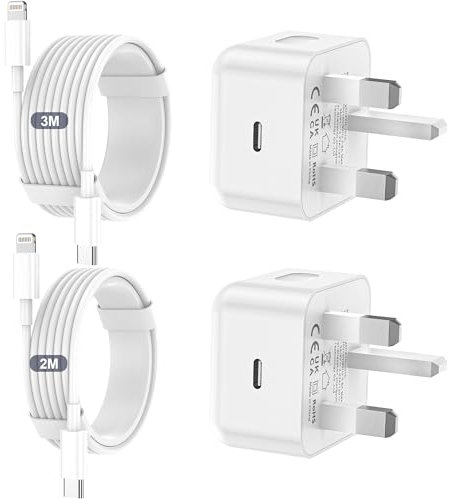 Fast Charge for iPhone 14 13, 2Pack PD for iPhone charger Fast Charge UK Plug With iPhone Charger Cable [ MFi Certified] Fast Charging Lightning Cable for iPhone 14 13 12 11 Pro Max XS X 8 6, iPad