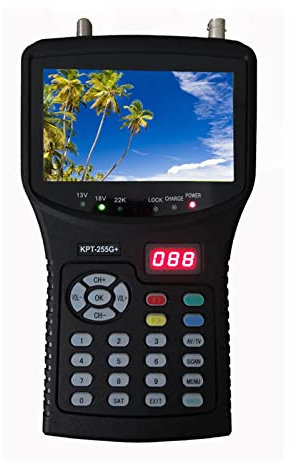 Satfinder, PT-255G+ Plus Kpt-255G Plus Finder HD-Test CCTV-Kamera Lcd-Hintergrundbeleuchtungstaste 4,3-Zoll-DVB-S/S2-Signaltest,zum Aufstellen einer Satellitenschüssel